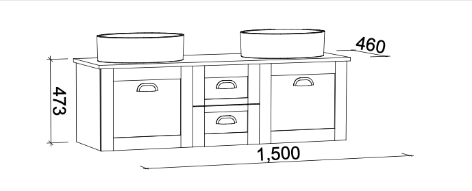 Timberline Victoria Wall Hung Vanity with Silksurface Top & Basin - Wellsons