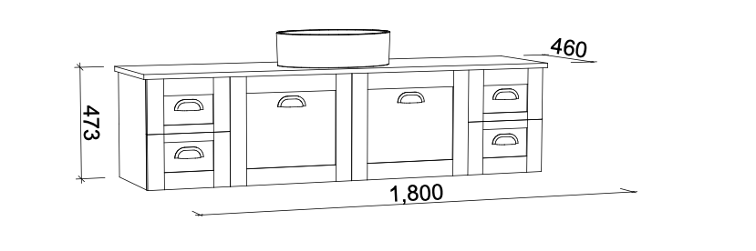 Timberline Victoria Wall Hung Vanity with Silksurface Top & Basin - Wellsons