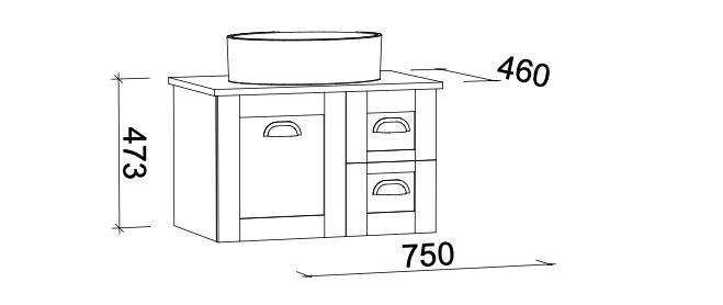 Timberline Victoria Wall Hung Vanity with Silksurface Top & Basin - Wellsons