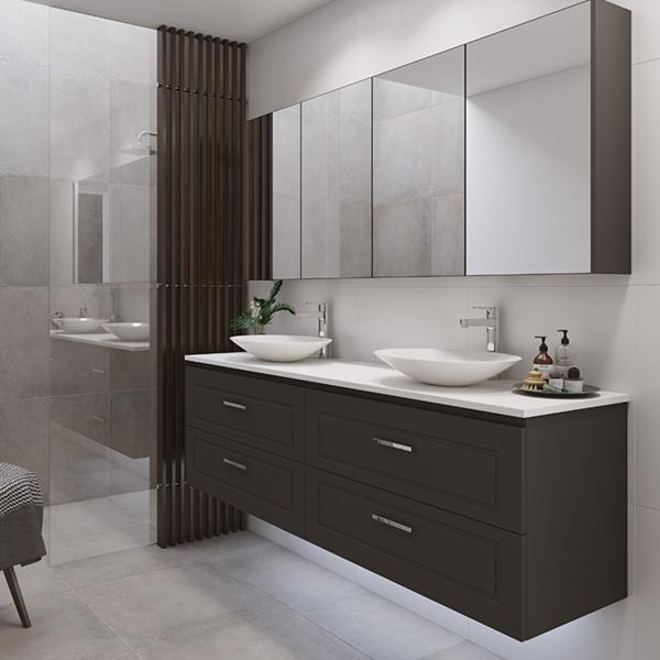Timberline Nevada Plus Classic Wall Hung Vanity with Above Counter Basin - Wellsons