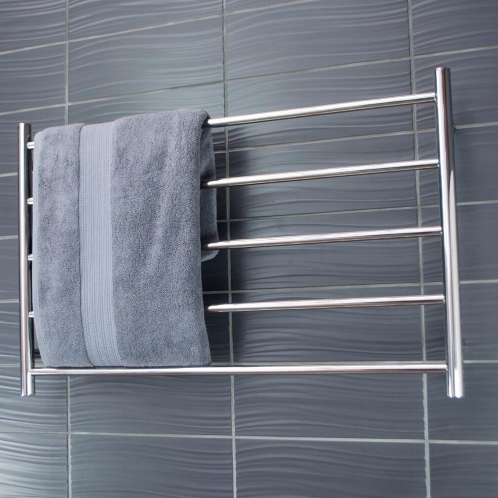 Radiant Heating Round Bars 240V Heated Towel Rails Polished 950 x 600