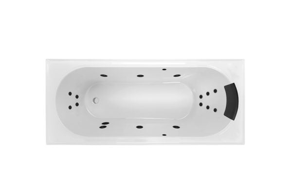 Decina Turin Dolce Vita 16 Jet Spa Inset Bath 1510/1665/1790mm - Gloss White