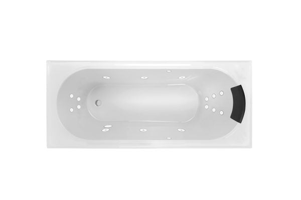 Decina Turin Dolce Vita 16 Jet Spa Inset Bath 1510/1665/1790mm - Gloss White