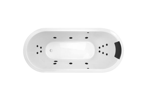 Decina Uno Dolce Vita 16 Jet Inset Spa Bath 1700mm - Gloss White