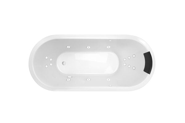 Decina Uno Dolce Vita 16 Jet Inset Spa Bath 1700mm - Gloss White