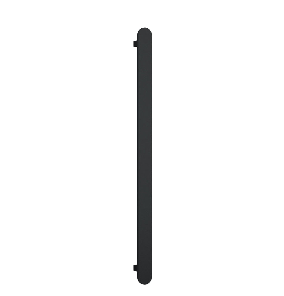 Thermogroup 12V Flat Pill Single Bar Vertical Heated Towel Rail - Matte Black