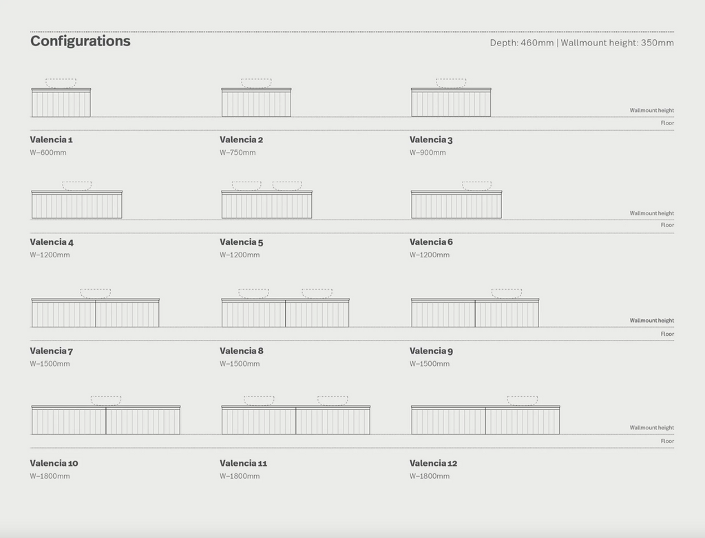 Marquis Valencia Wall Hung Vanity