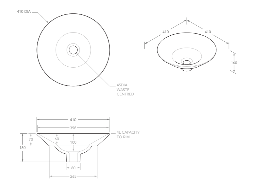 ADP Venus Inset Basin - Gloss White - Wellsons