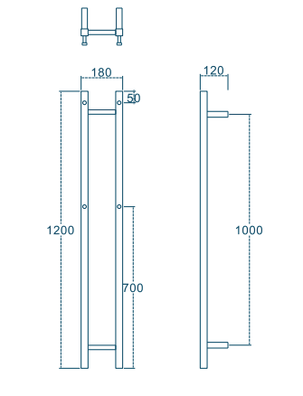Hotwire Heated Vertical Towel Rail - Wellsons