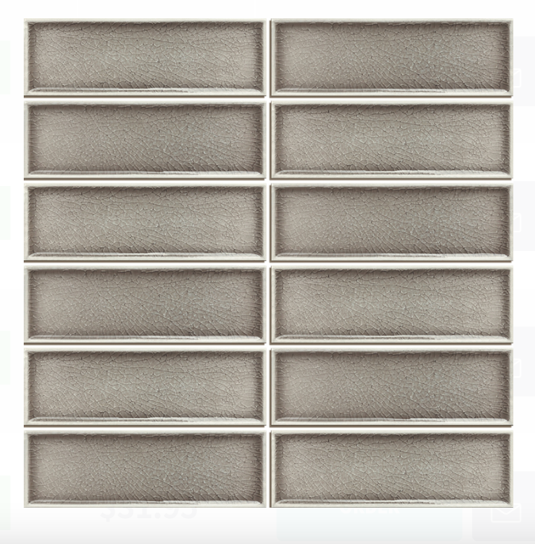 Vida Taupe Gloss Kit Kat Mosaic Tile