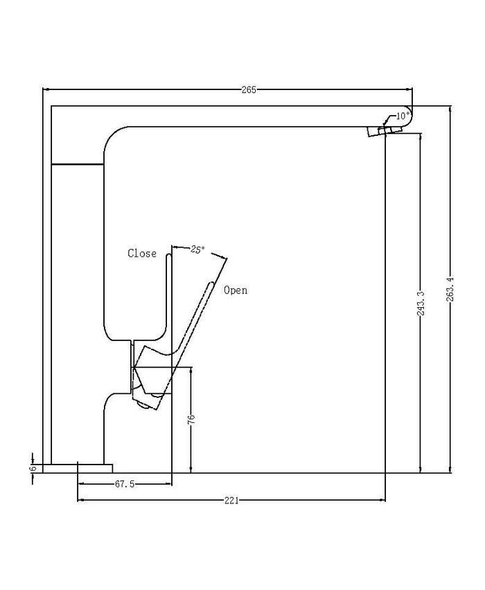 Nero Bianca Sink Mixer - Brushed Nickel - Wellsons