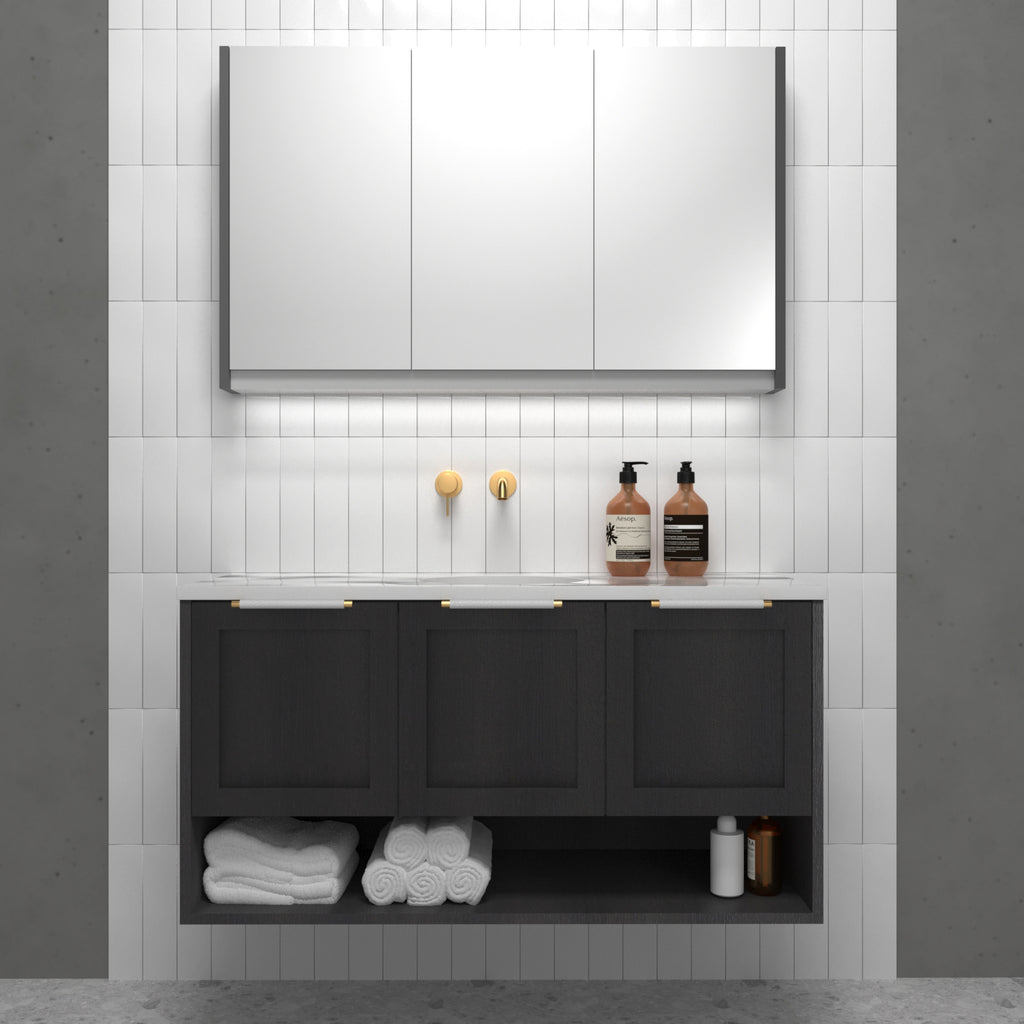 Rifco Nouveau Wall Hung Vanity with Caesarstone Top & Basin