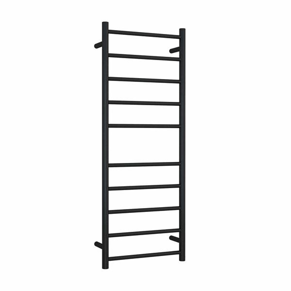 Thermogroup 10 Bar Round Ladder Heated Towel Rail - Matte Black - Wellsons