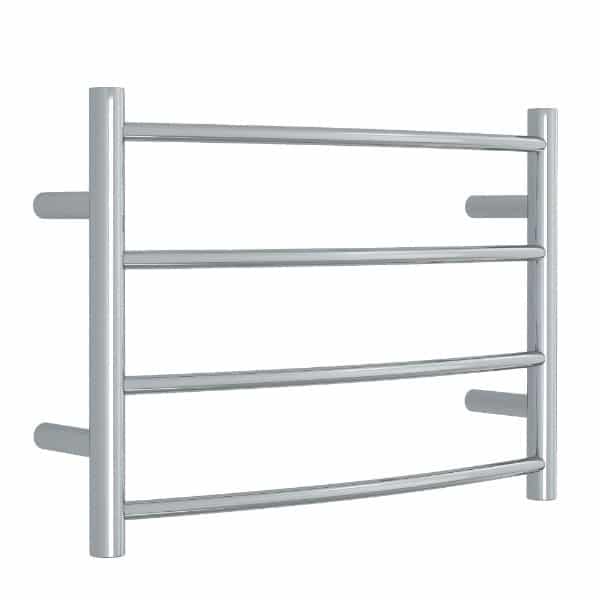 Thermogroup 4 Bar Curved Round Ladder Heated Towel Rail - Stainless Steel - Wellsons