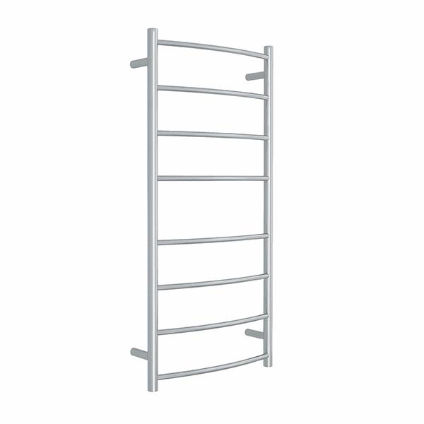 Thermogroup 8 Bar Curved Round Ladder Heated Towel Rail - Stainless Steel - Wellsons