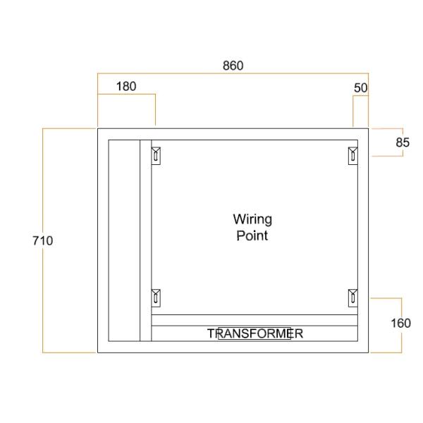 Thermogroup Ablaze Premium SS Range Backlit Mirror - Wellsons