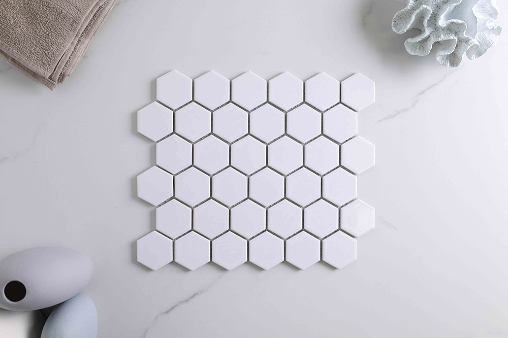 Astra Gloss White Hexagon Tile