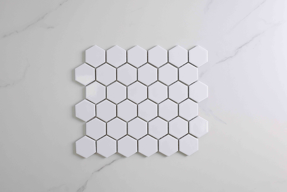 Astra Gloss White Hexagon Tile