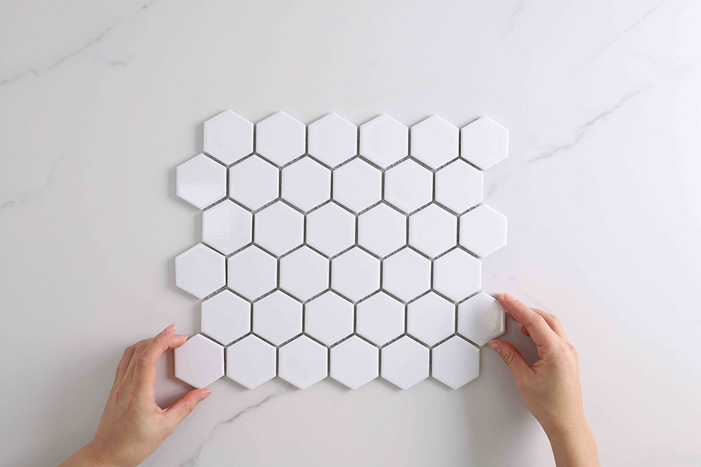 Astra Gloss White Hexagon Tile