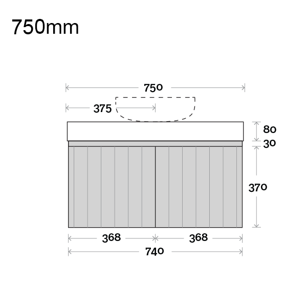 Marquis Chelsea Wall Hung Vanity - Wellsons