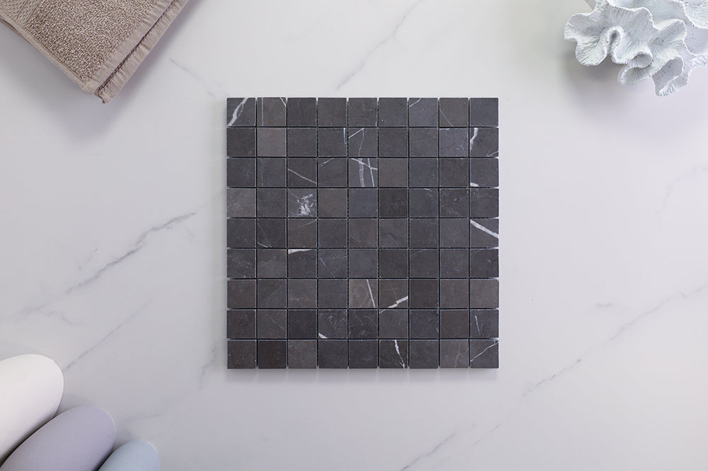 Deca Dark Grey Honed Square Tile