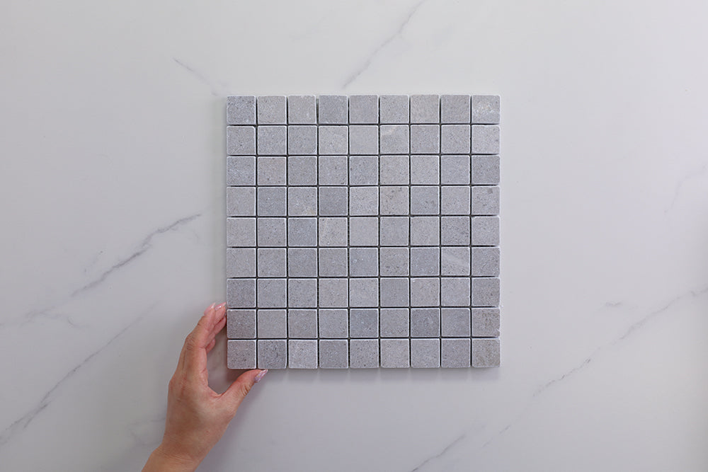 Deca Light Grey Honed Square Tile