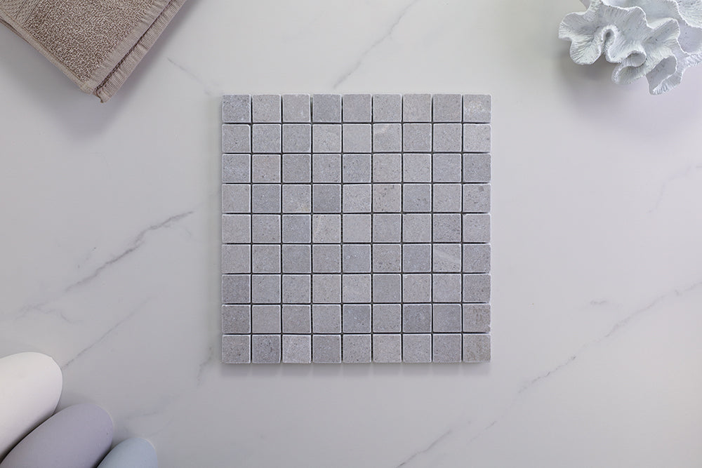 Deca Light Grey Honed Square Tile