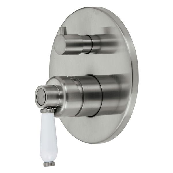 Fienza Eleanor Wall Mixer Diverter - Brushed Nickel / Ceramic - Wellsons