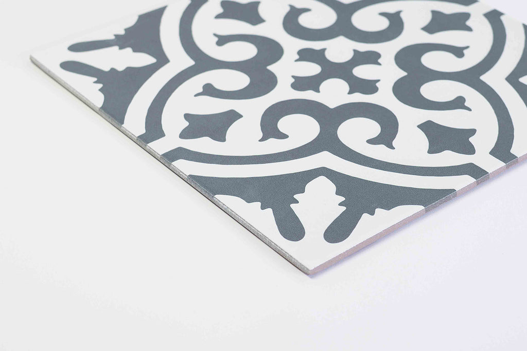 Botania Black Matt Encaustic Look Tile