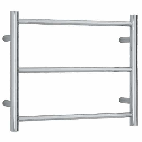 Thermogroup 3 Bar Straight Round Heated Towel Rail - Chrome - Wellsons