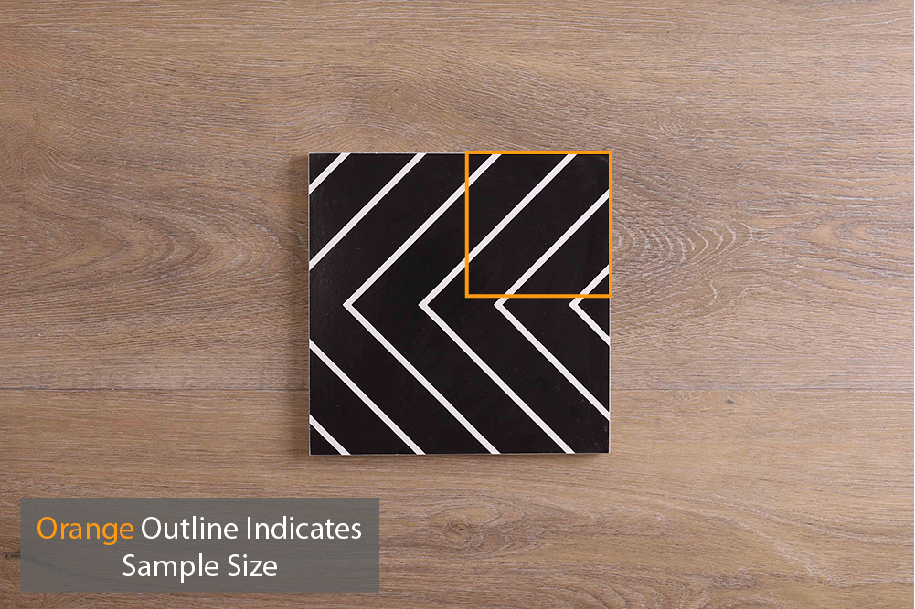 Kinston Matt Black Encaustic Look Tile