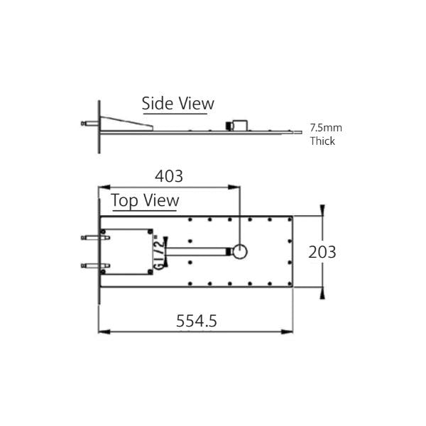 Fienza Komo Wall Mounted Overhead Sheet Shower - Chrome - Wellsons