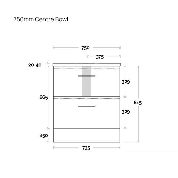 Marquis Marq Floor Standing All-Drawer Vanity - Wellsons