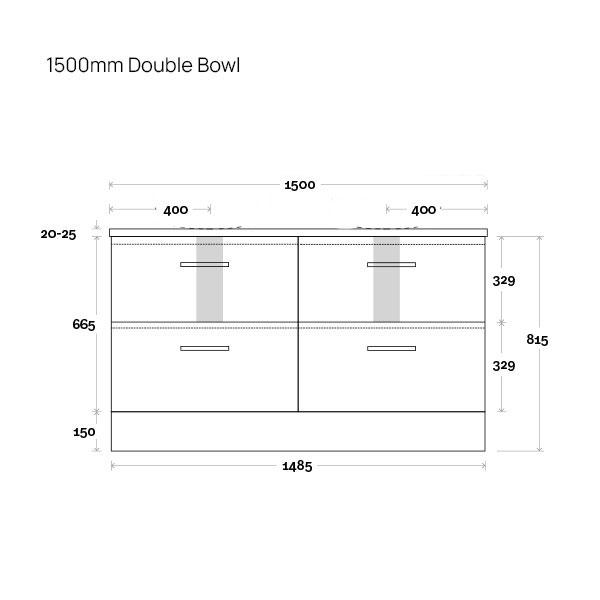 Marquis Marq Floor Standing All-Drawer Vanity - Wellsons