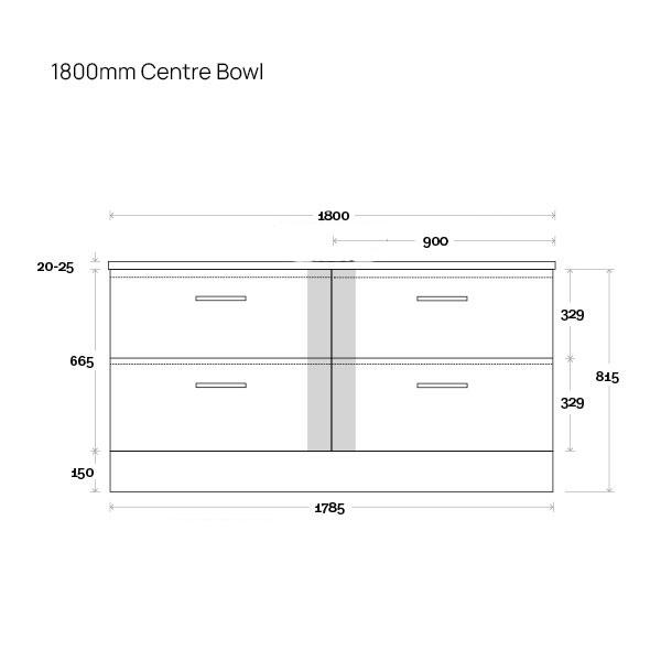 Marquis Marq Floor Standing All-Drawer Vanity - Wellsons