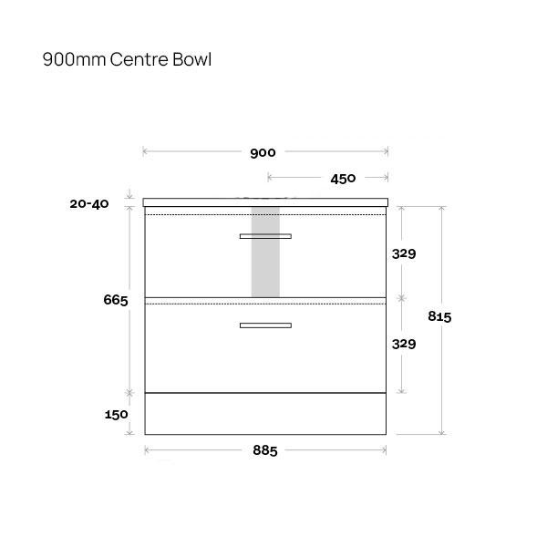 Marquis Marq Floor Standing All-Drawer Vanity - Wellsons