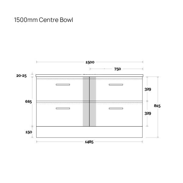 Marquis Marq Floor Standing All-Drawer Vanity - Wellsons