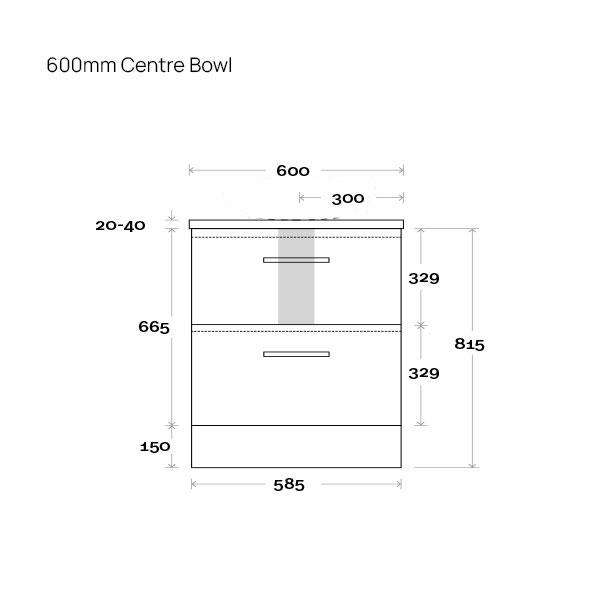 Marquis Marq Floor Standing All-Drawer Vanity - Wellsons