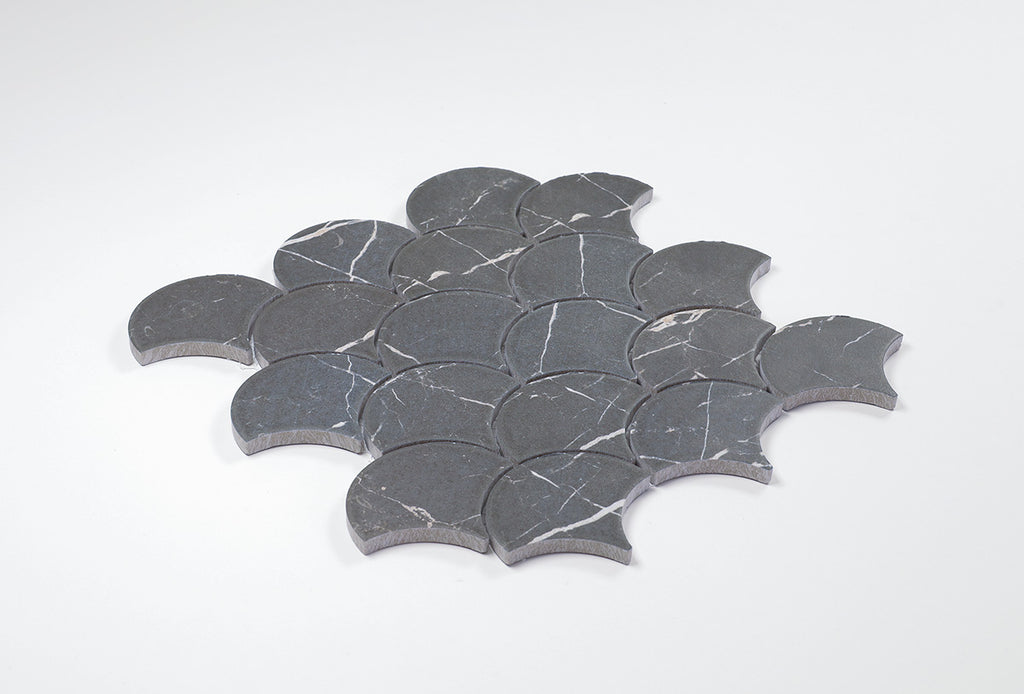 Orchard Marquina Black Matt Fishscale Tile