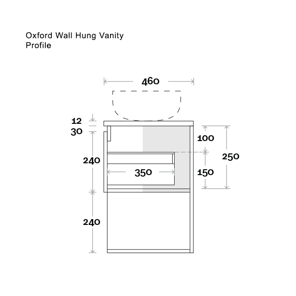 Marquis Oxford Wall Hung Vanity - Wellsons
