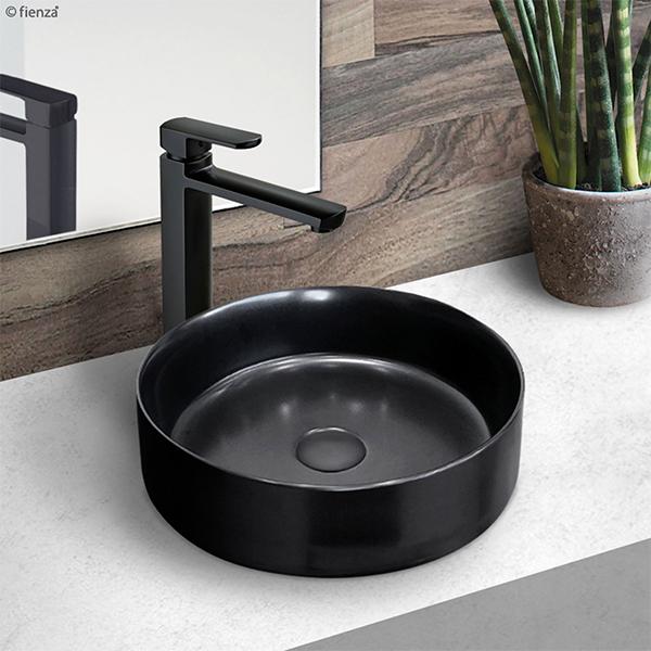Fienza Reba Ceramic Above Counter Basin - Matte Black - Wellsons