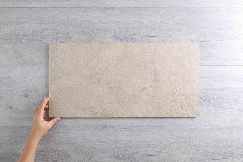 Retreat Travertine Look Ivory External Matt Tile