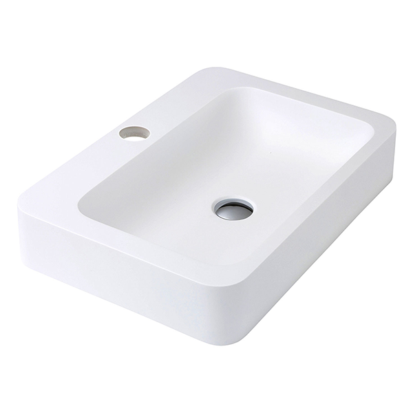 Fienza Rondo 600 Solid Surface Basin - Matte White - Wellsons