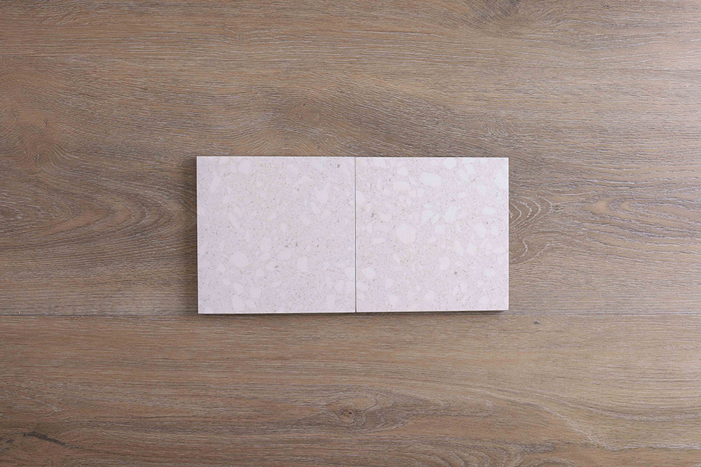 Signia Misty White Terrazzo Look Tile