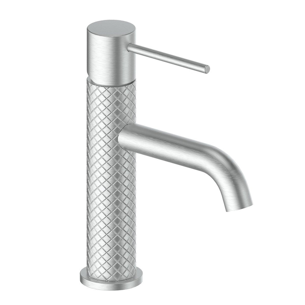 Greens Textura Basin Mixer - Brushed Stainless - Wellsons