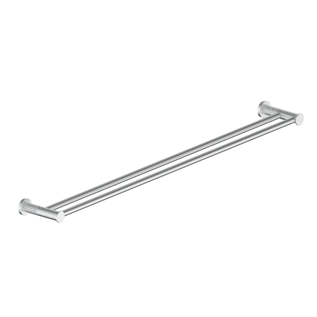 Greens Textura Double Towel Rail 762mm - Brushed Stainless - Wellsons