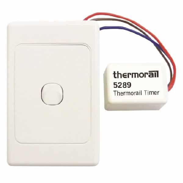 Thermogroup Eco Timer with Switch Plate - White - Wellsons