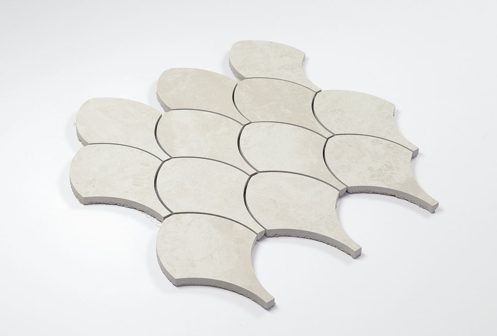 Topia Stone Almond Polished Fishscale Tile