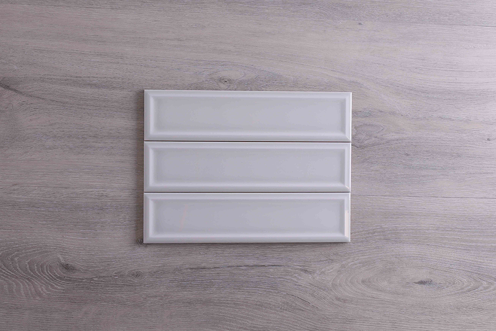 Tribeca Blue Gloss Bevelled Subway Tile