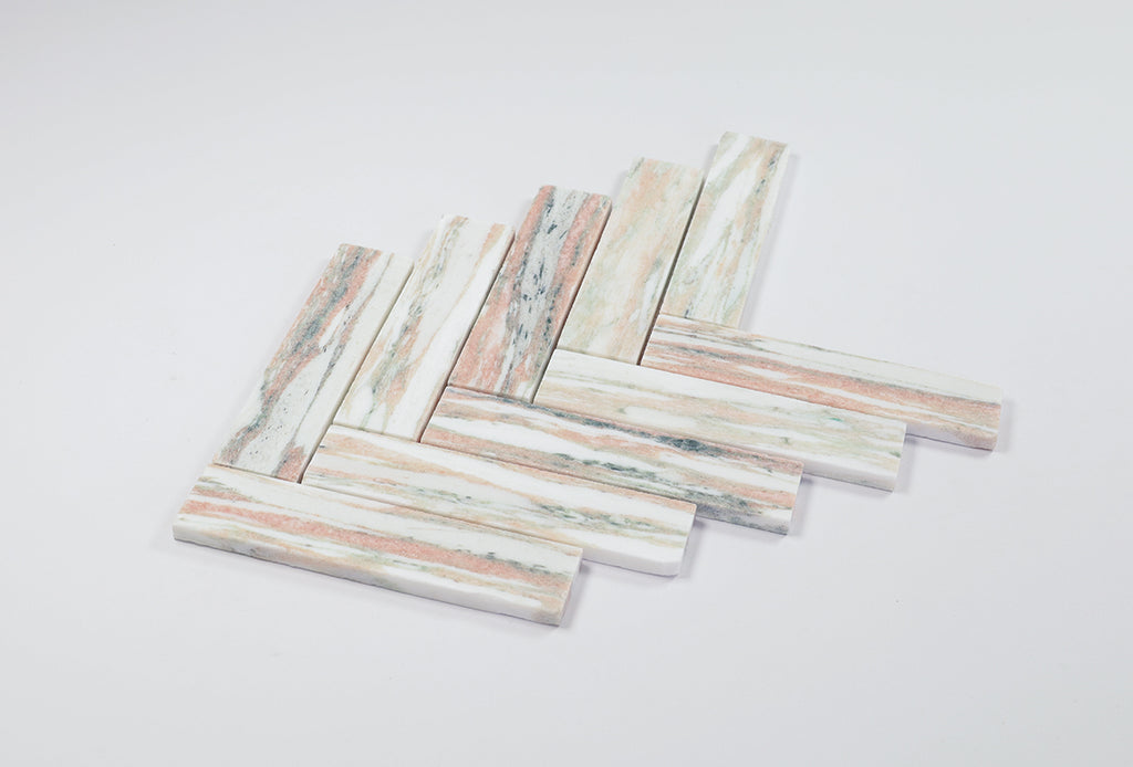 Trinity Pink Norway Herringbone Mosaic